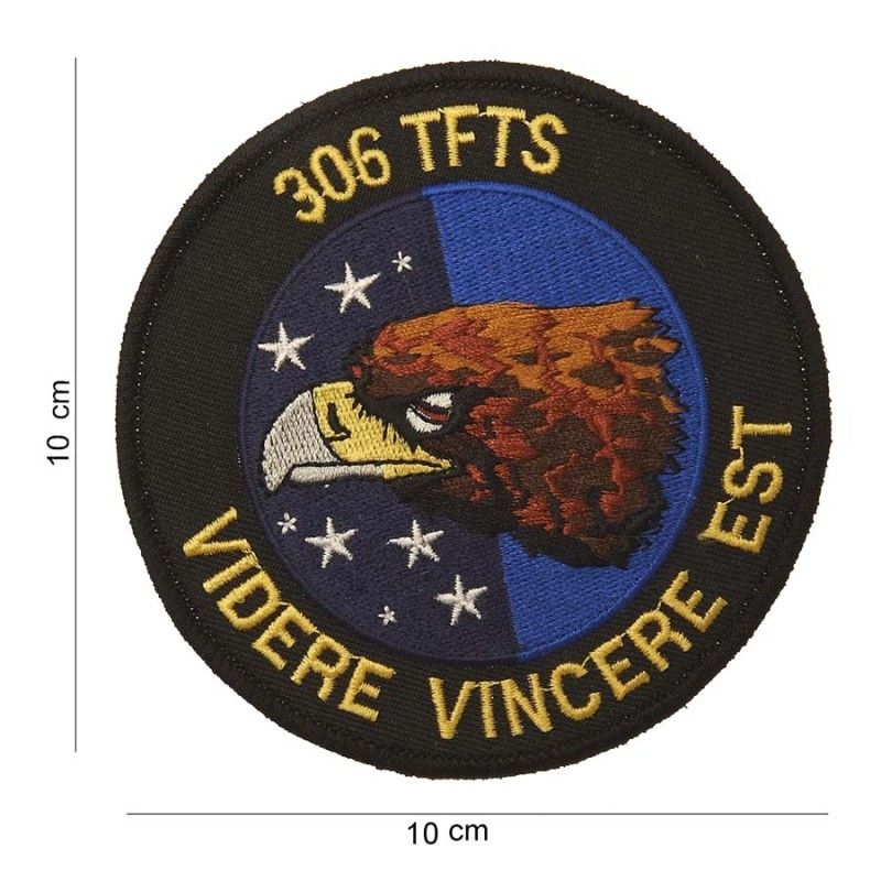 Embleem stof 306 TFTS videre vincere est 11701 #4004 