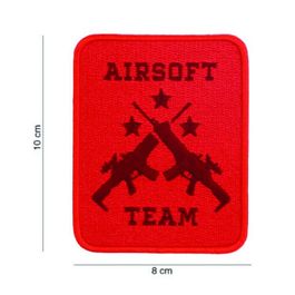 Embleem stof Airsoft team rood