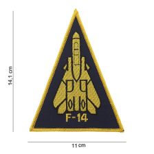 Embleem stof F-14 Groot (geel)