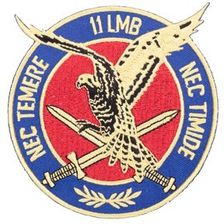 Embleem opnaai, "opstrijkbaar" 11 Luchtmobiele Brigade