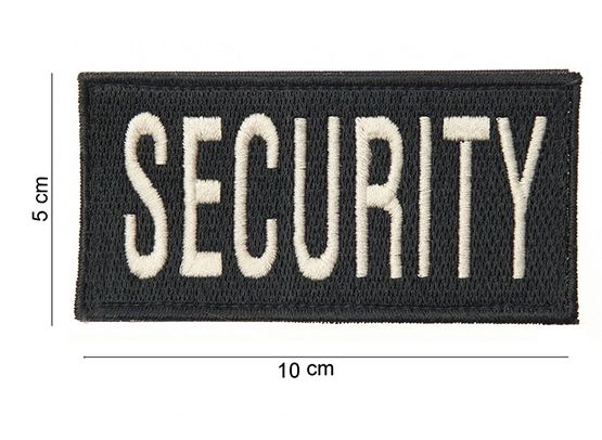 Embleem stof Security met klittenband zwart 