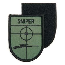 Embleem stof Sniper (schild) met klitteband 11401 #1053 