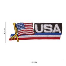 Embleem stof USA wapperende vlag 11151 #1041 