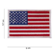 Embleem stof vlag USA witte rand (large) 10901 #1012 