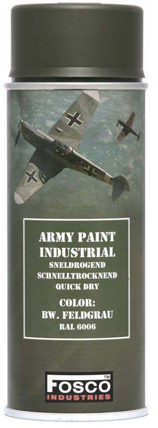 Verf spuitbus 400 ml. grijs, BW Feldgrau, RAL 6006