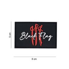 Embleem 3D PVC vlag met zwaarden zwart