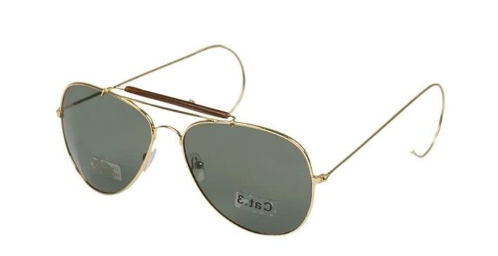 Piloten zonnebril haakpootjes groene glazen