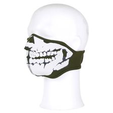 Gezichts masker neopreen Skull 3D groen