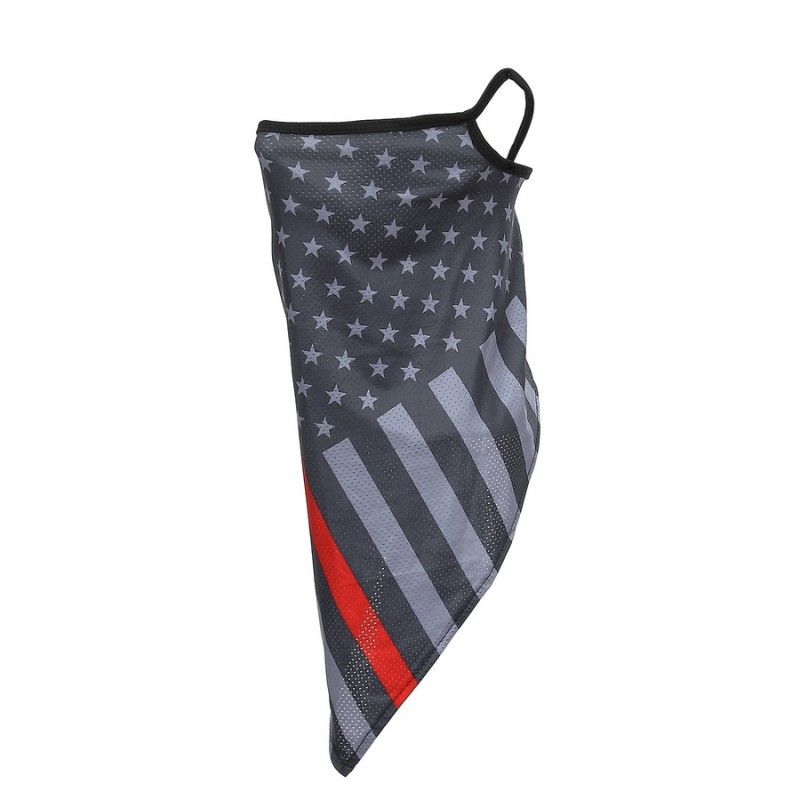 Gezichtsmasker met oorlus USA grijs style 3