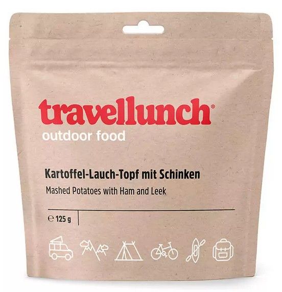 Travellunch aardapeelpuree met ham en prei