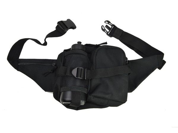 Heuptas met drinkfles zwart 