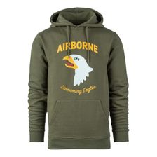 Hoodie 101st Airborne Eagle groen