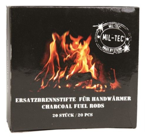 Handwarmer sticks koolstaaf