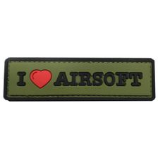 Embleem PVC I Love Airsoft