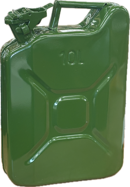 Jerrycan staal groen 10 liter