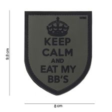 Embleem 3D PVC Keep calm grijs