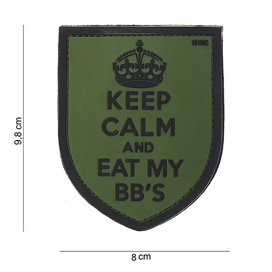 Embleem 3D PVC Keep calm groen 