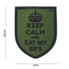 Embleem 3D PVC Keep calm groen