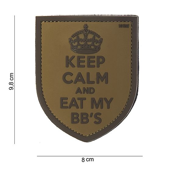 Embleem 3D PVC Keep calm bruin 