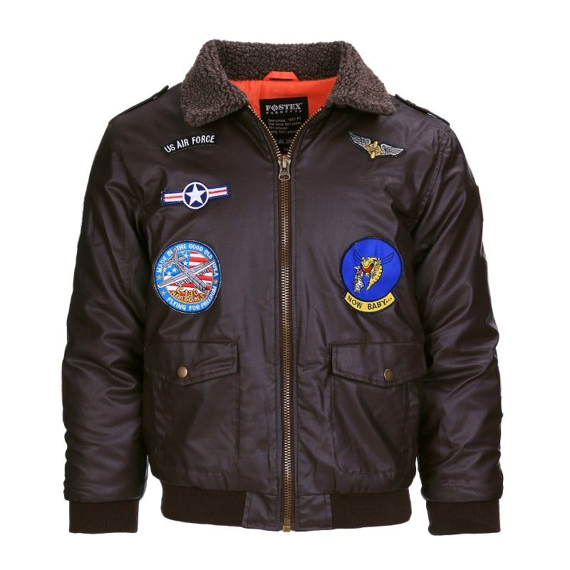 Kinder Flight Jacket PU lederlook