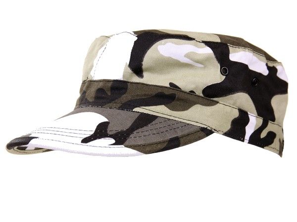 Kinderpet met elastiekie, past altijd, Urban camo