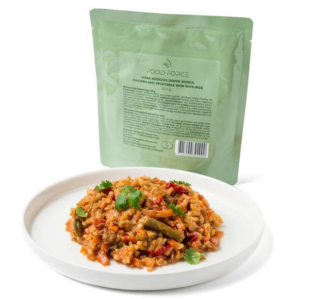 Kip en groente met rijst