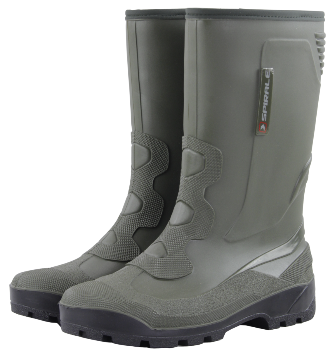 Knielaars gevoerd Spirale groen