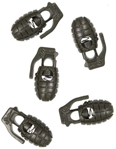 Koordstopper handgranaat groen 10 stuks