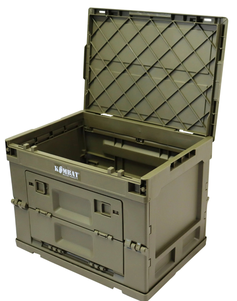 Opklapbaar kunstof kratje Kombat groen