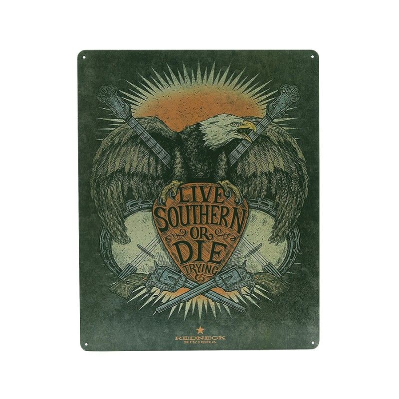 Metalen plaat Live Southern 