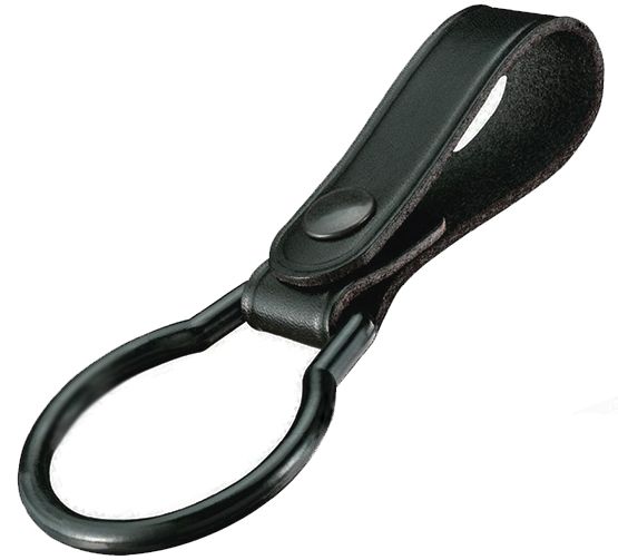 Zaklamp ring leer zwart