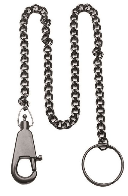 Mes ketting 44 cm. zwart