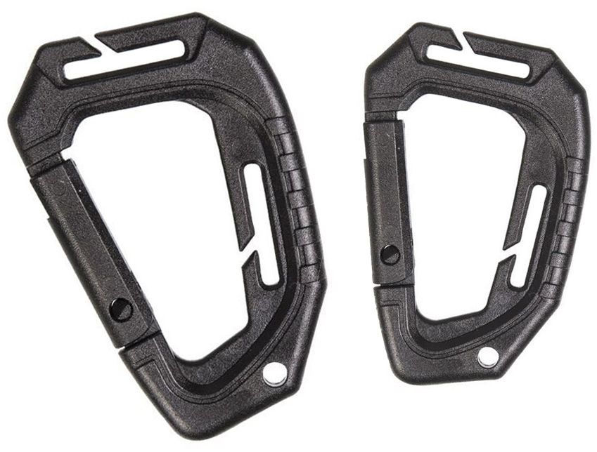 Karabijnhaak Molle 93 mm per 2 zwart