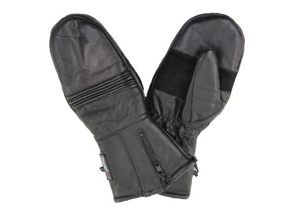 Motor wanten leer zwart