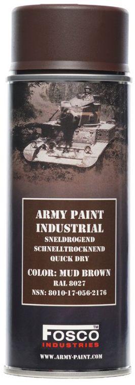 Verf spuitbus 400 ml. bruin, Mud Brown RAL 8027