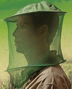 Muskieten net voor over hoofd met hoed