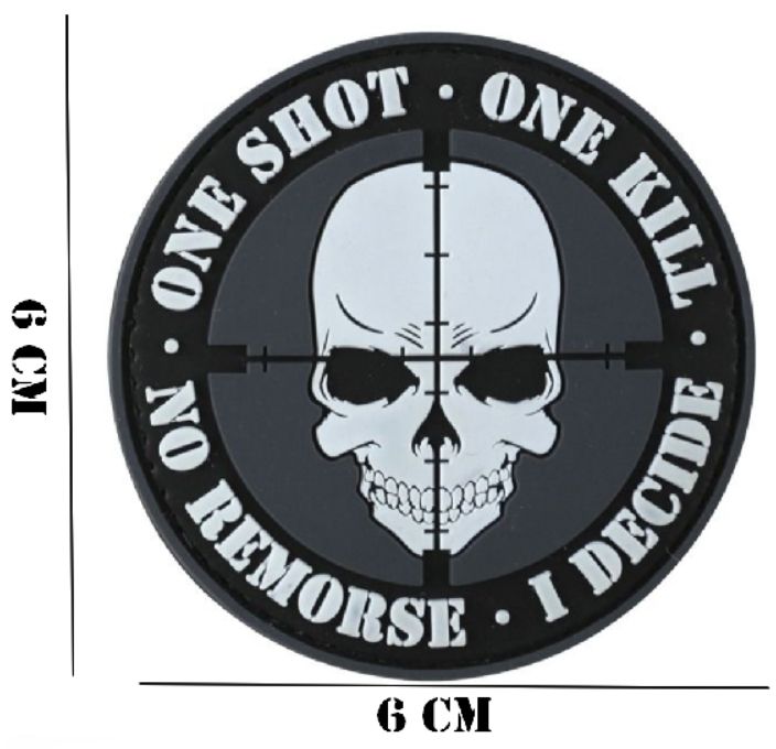 Embleem PVC One Shot One Kill