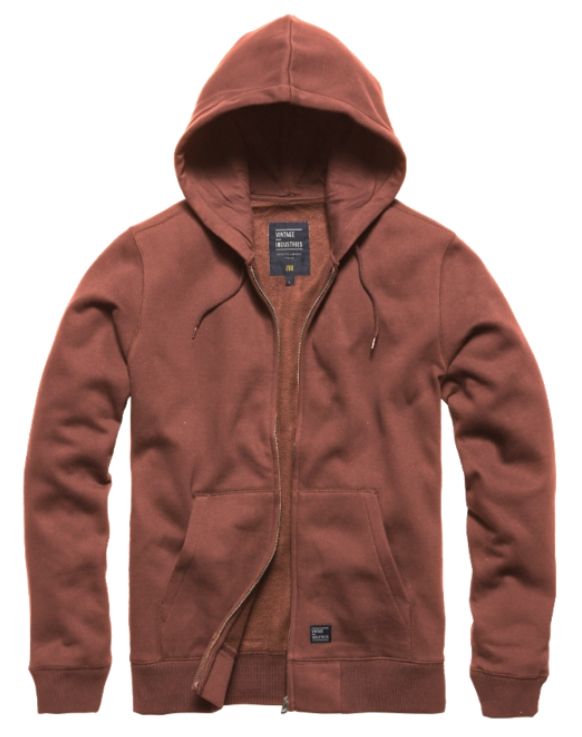 Hoodie met rits Redstone Faded Red