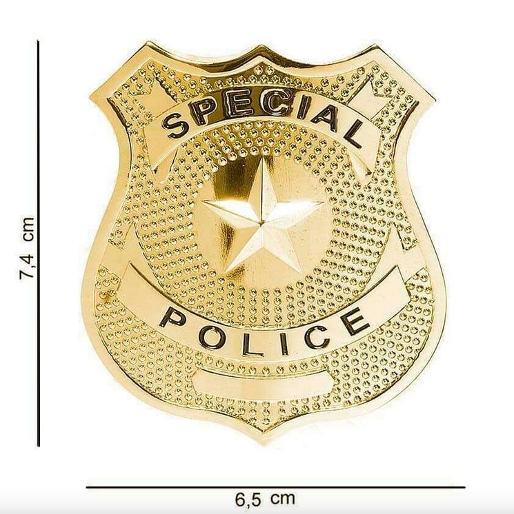 Embleem metaal special police 113951 #7028 #7029 goud