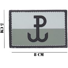 Embleem 3D PVC Polish Special Forces #1115 grey