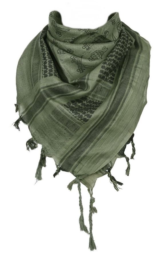 PLO sjaal handgranaat groen/zwart 