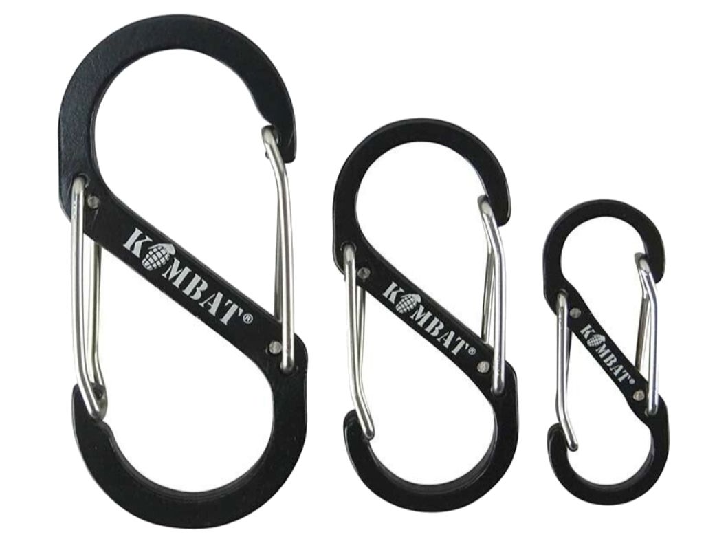 Karabijnhaken set 3 stuks zwart