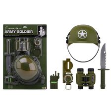 Speelgoed set Army Forces op kaart met helm