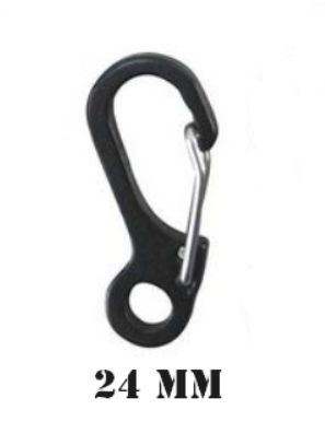 Karabijnhaakje 10 stuks zwart