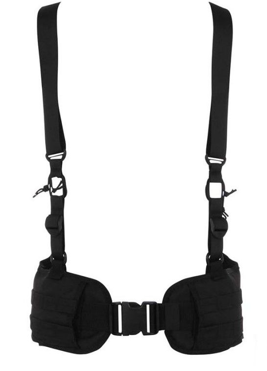 Combat Belt Molle met schouderbanden zwart