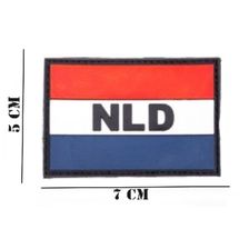 Embleem PVC vlag NLD 7 x 5 klittenband