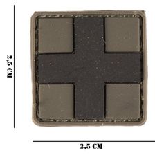 Embleem PVC Medic kruis 2.5 bij 2.5 OD/zwart