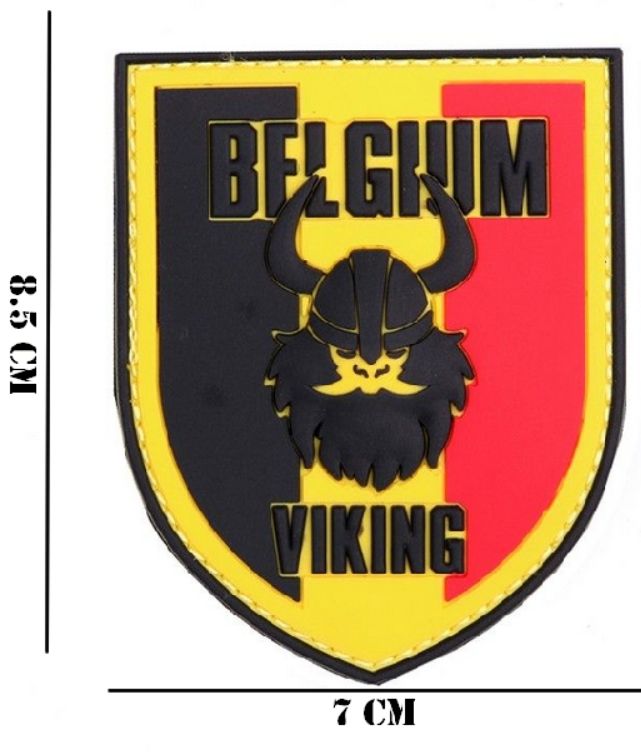 Embleem 3D PVC Belgium Viking #1083 color 