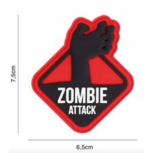 Embleem 3D PVC Zombie Attack #9119 rood 1