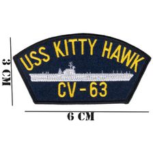  Embleem stof uss Kitty Hawk CV-63